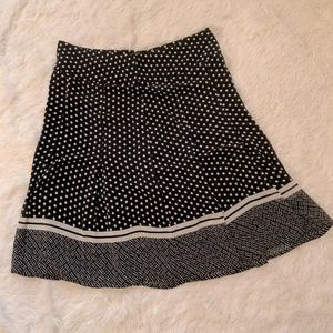 BOGO - Jones Wear Skirt - Navy with White Polka Dots
